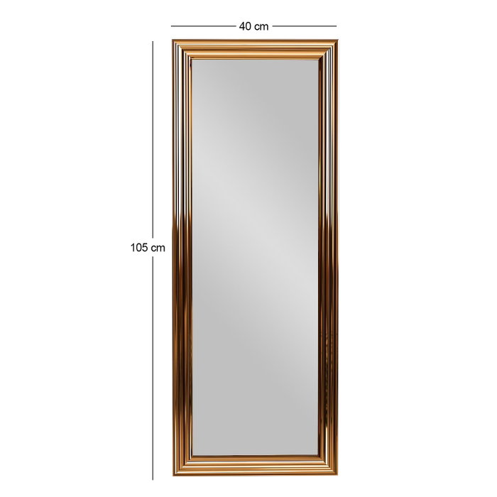 Hanah Home Espejo de muelle con marco de bronce 40x105 cm